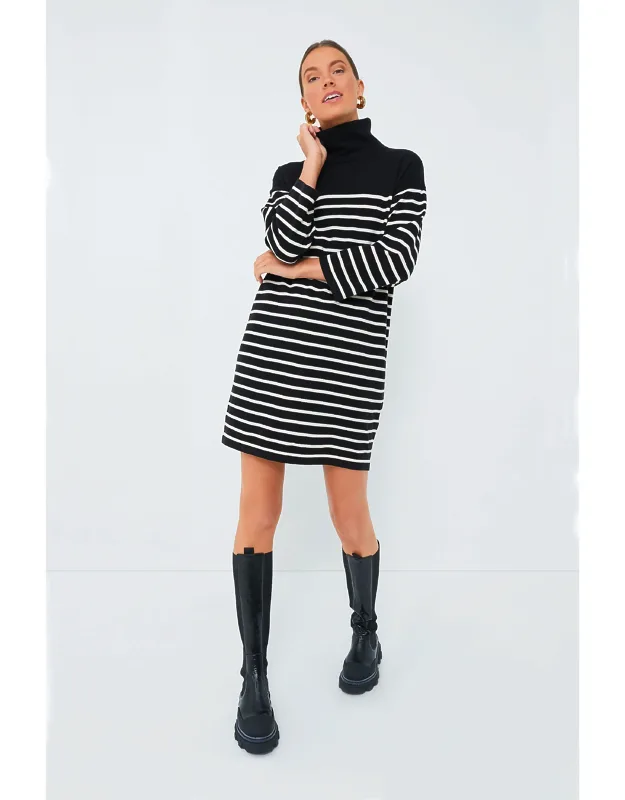 Striped Turtleneck Dress