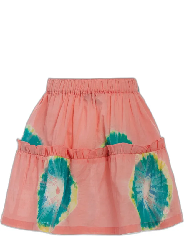 Lourdes Tie Dye Tiered Mini Skirt