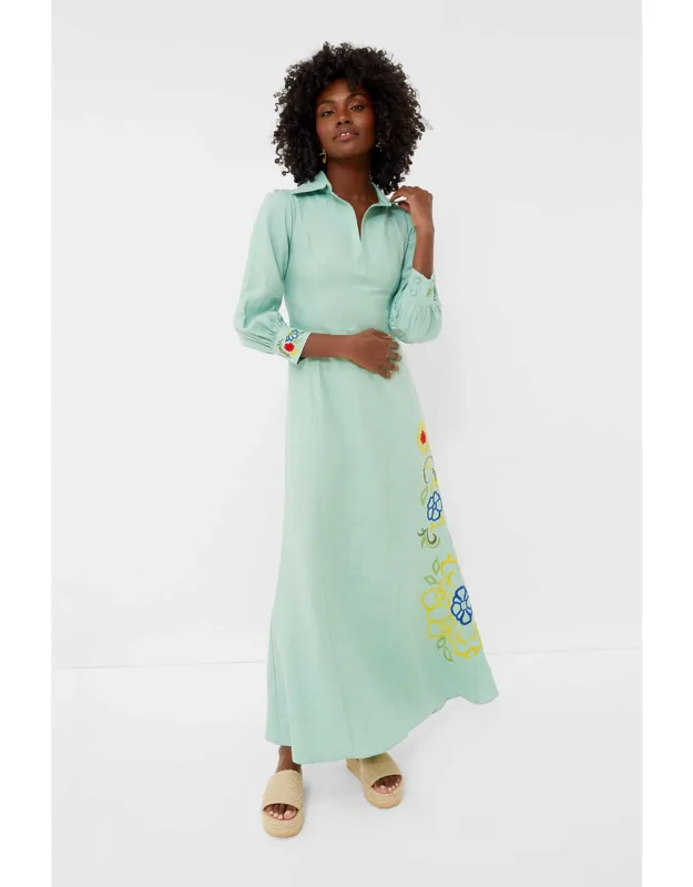 Sage Leaf Maxi Dress