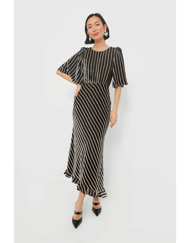 Pothos Noir Vida Velvet Dress