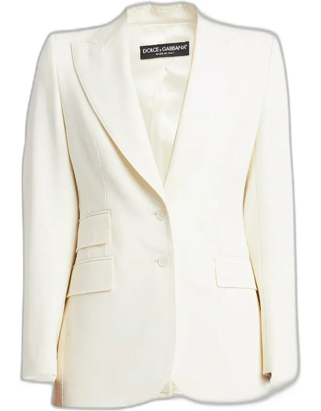 Peak Lapel Stretch Blazer