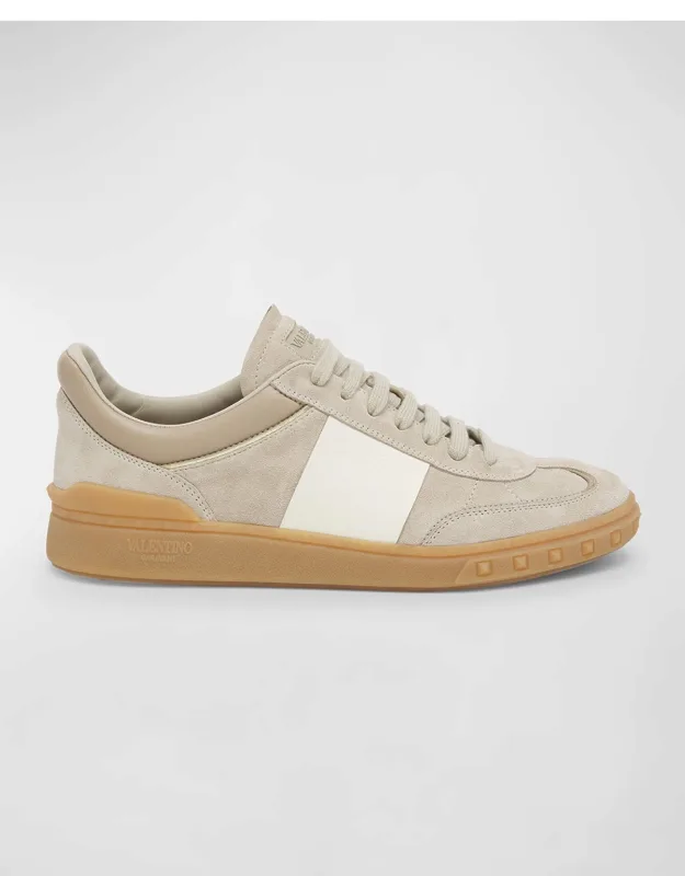 Bicolor Stripe Low-top Sneakers