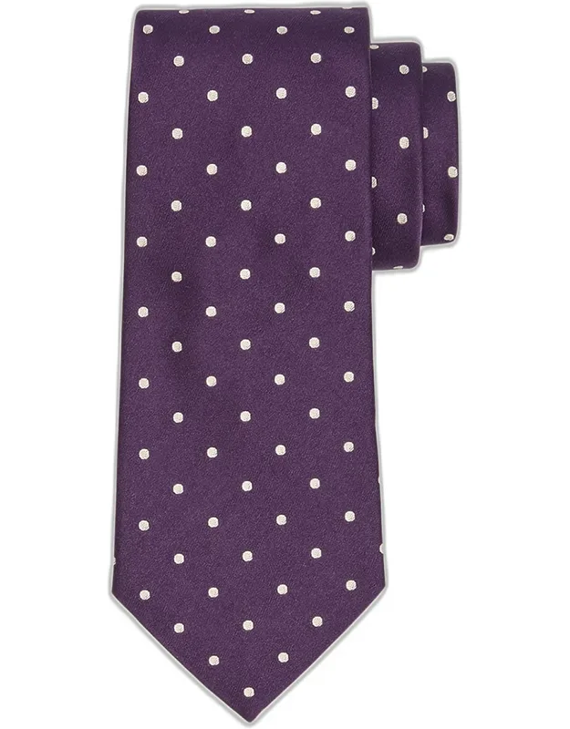Dotted Satin Tie 3/4" Wide Silk