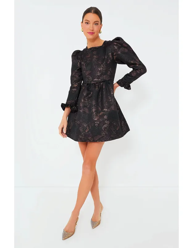 Enchantress Jacquard Square Neck Mini Prairie Dress