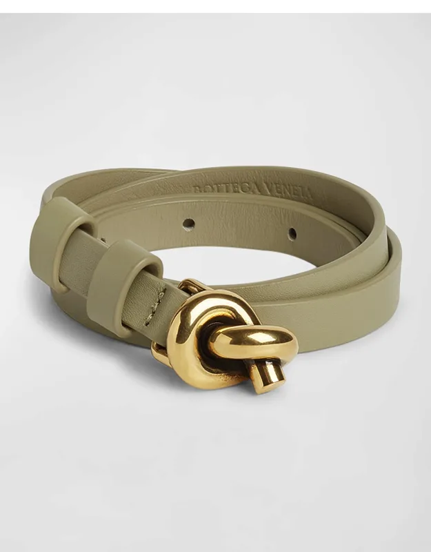 Knot Buckle Leather Belt