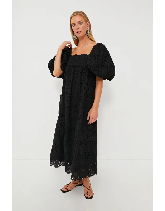Pineapple Cotton Eyelet Maxi Dress