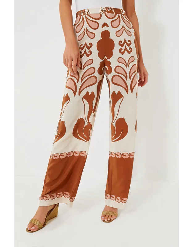 Spray Of Flowers Wide Leg Pants