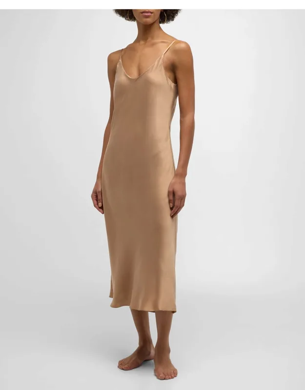 Backless Washable Silk Mini Slip Dress
