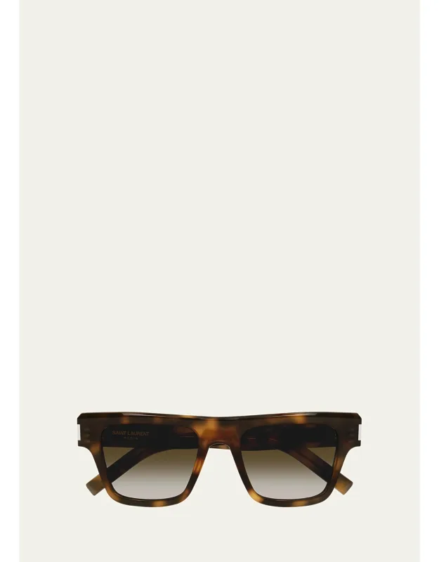 Sl 469 Acetate Rectangle Sunglasses With Acetate Frames And 100% Uva/uvb Protection
