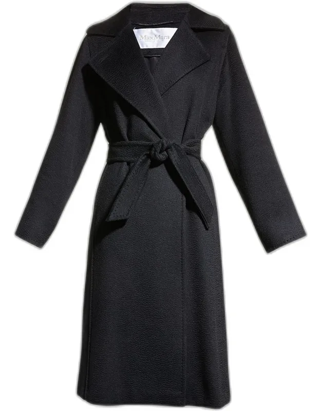 Belted Wrap Coat With Relaxed Fit And 115 Cm Length