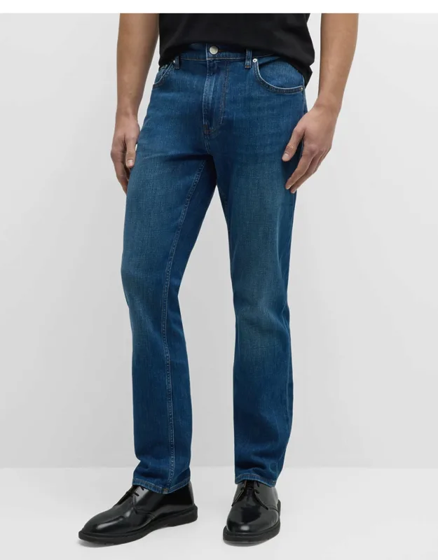 Modern Straight Jeans With Regular Rise And Full Length