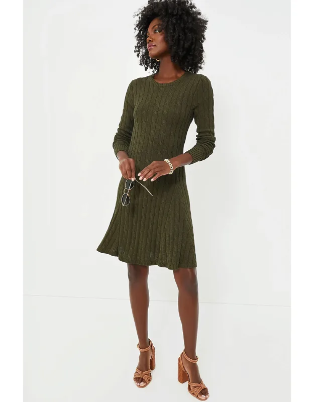 Canopy Viscose Cotton Blend Long Sleeve Dress