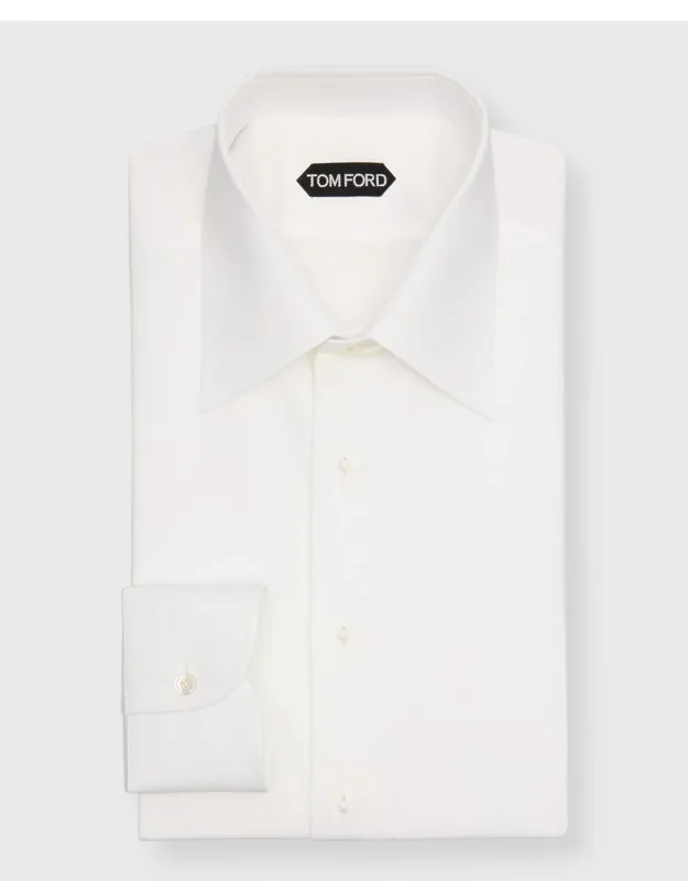 Cocktail Voile Slim-fit Cotton Dress Shirt