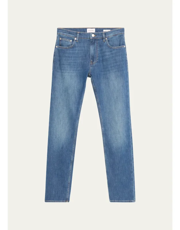 Modern Straight Jeans With Regular Rise And Full Length