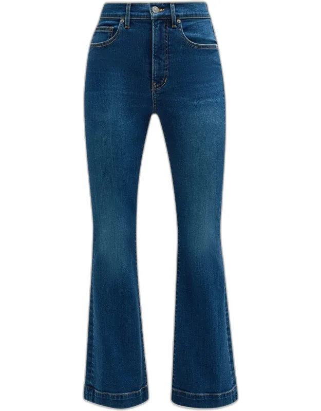 Carson Ankle Flare Jeans With Fitted Hip And Ankle Length
