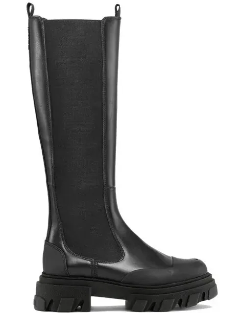 Stitch Cleated High Chelsea Boots