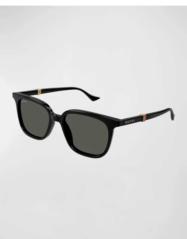 Acetate Rectangle Sunglasses With 57-17-145 Lens Size And 100% Uva/uvb Protection