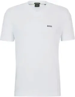 Stretch-cotton Regular-fit T-shirt With Contrast Logo
