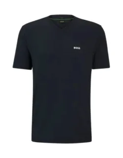 Stretch-cotton Regular-fit T-shirt With Contrast Logo