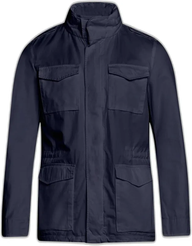 Cotton Concealed-zip Safari Jacket