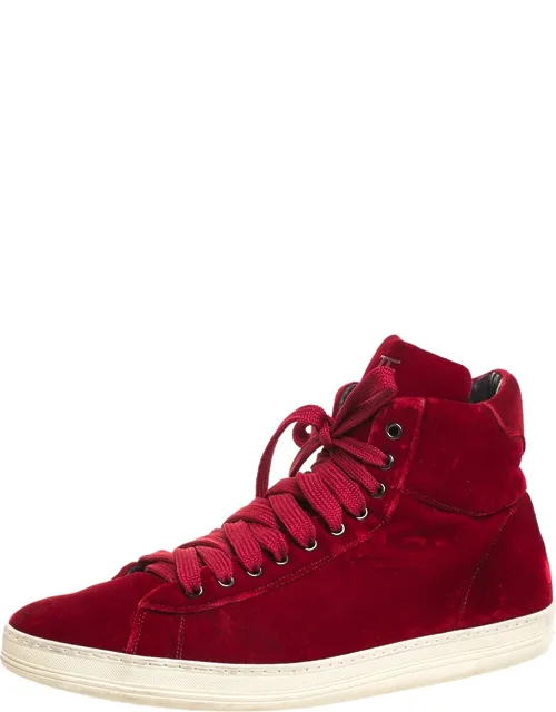Velvet High Top Sneakers
