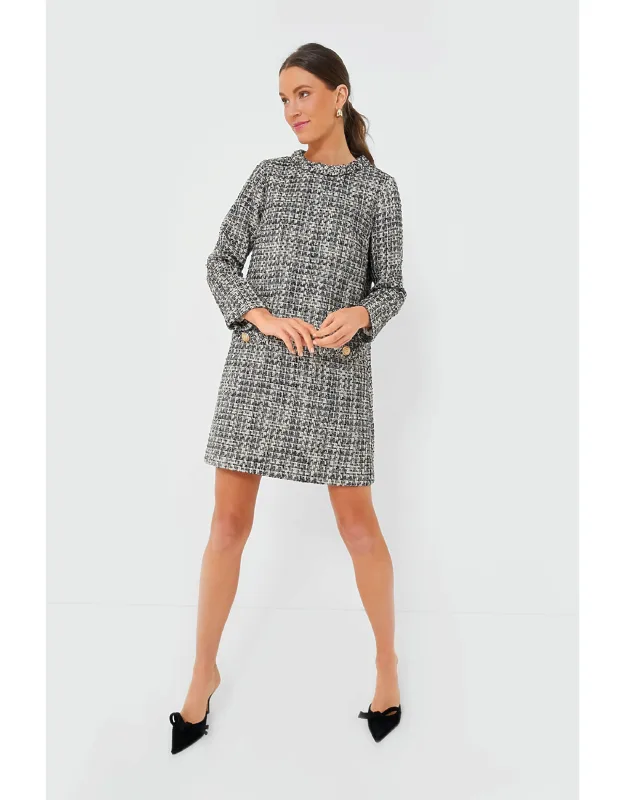 Smoke And Mirrors Long Sleeve Tweed Dress