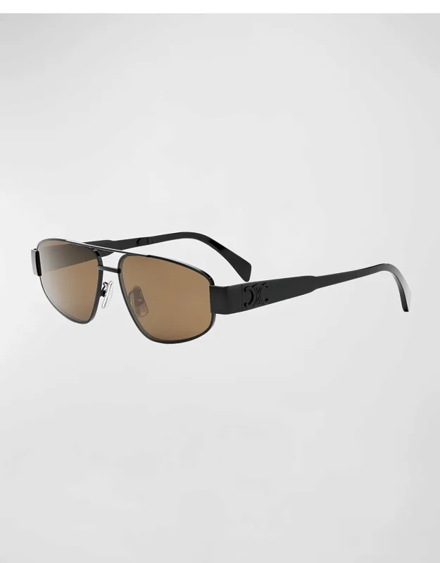 Triomphe Pilot Metal Sunglasses