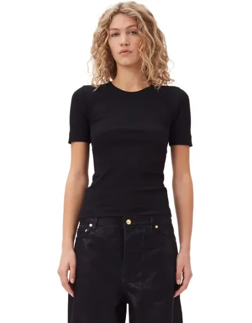 Soft Cotton Rib Short Sleeve T-shirt