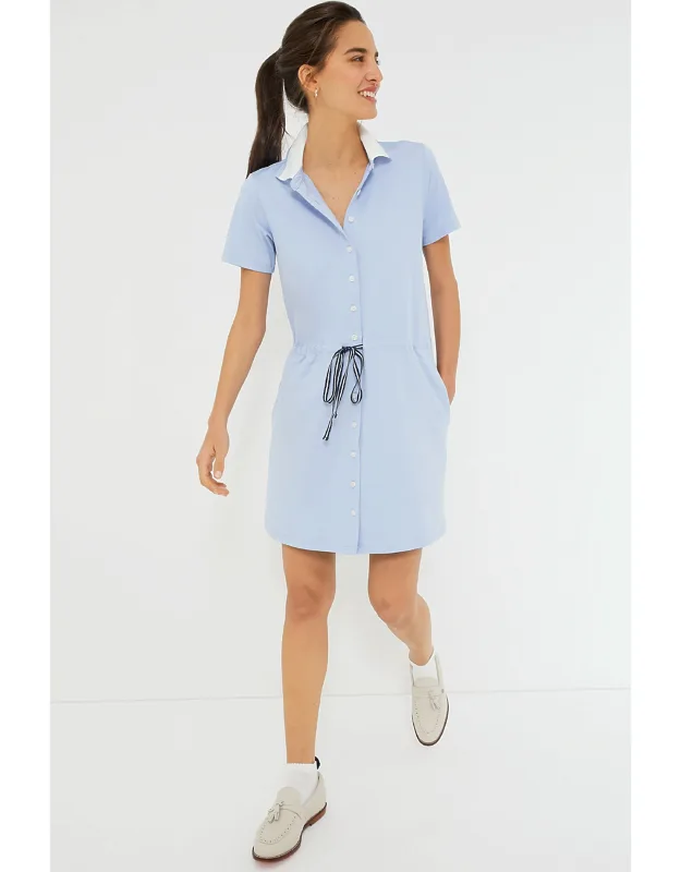 Light Blue Short Sleeve Golf Dress