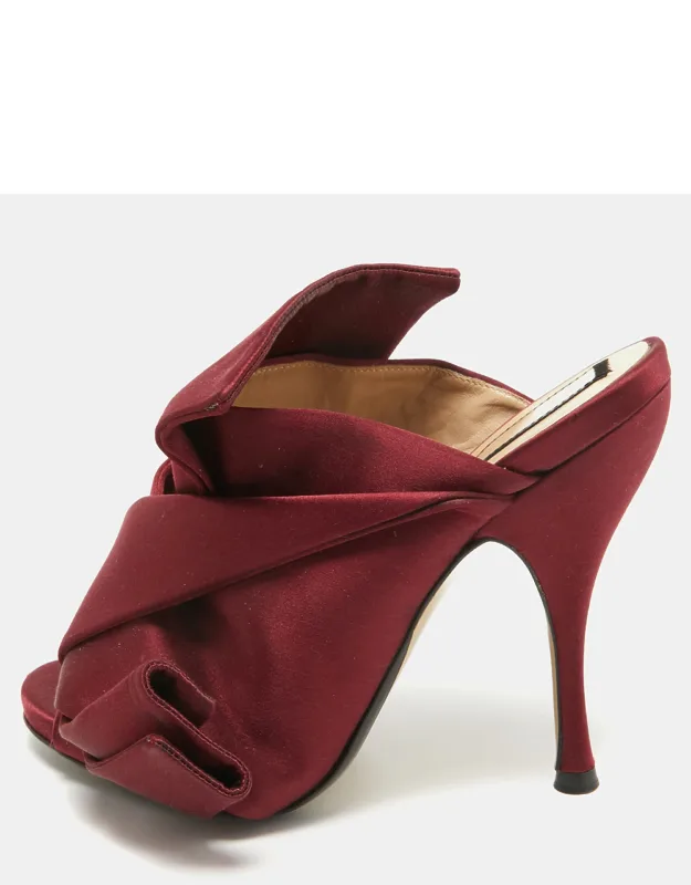 Satin Raso Knot Mules