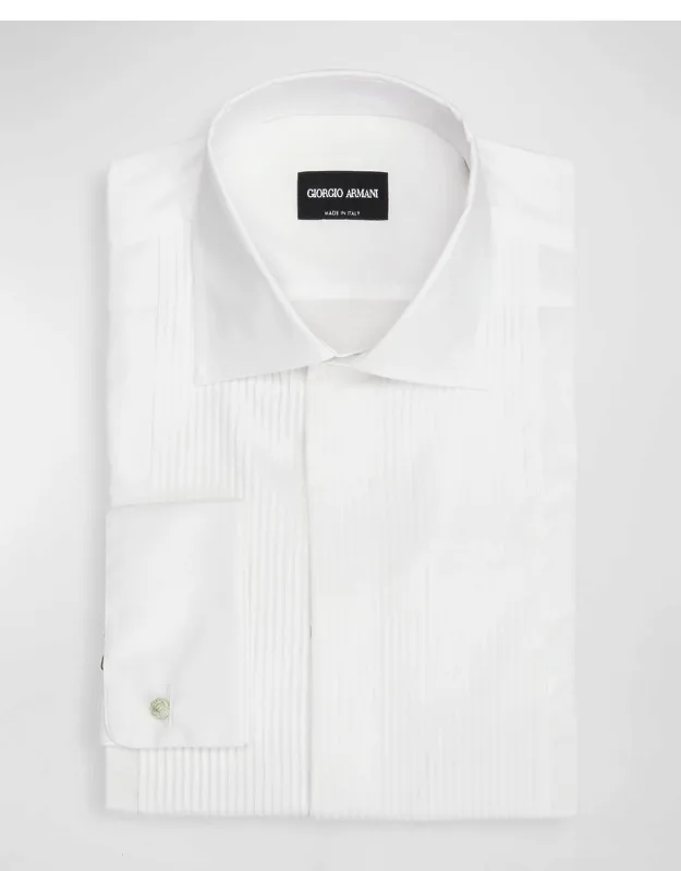 Pleated Bib Basic Tuxedo Shirt