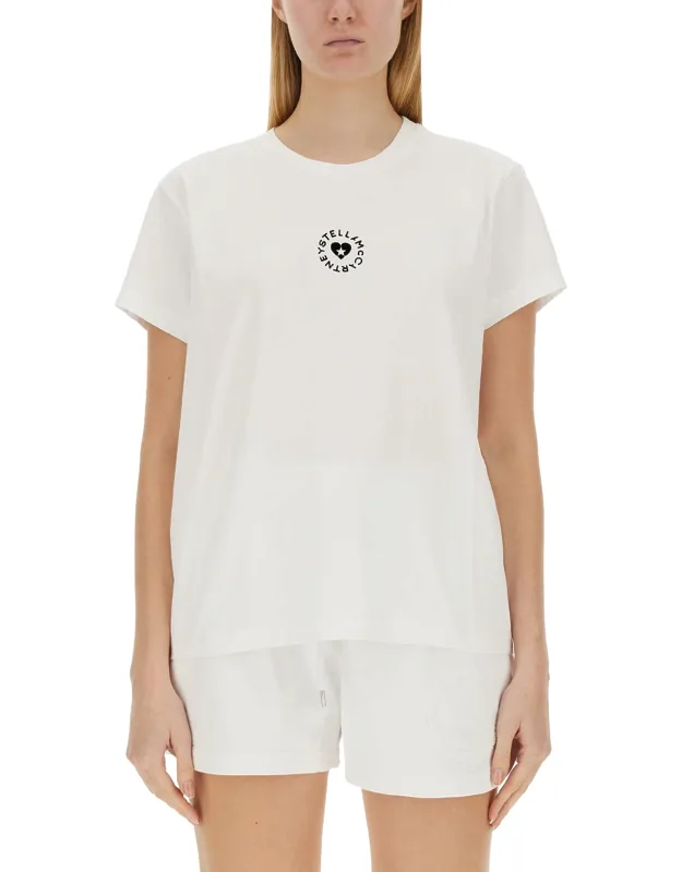 _stella Mccartney T-shirt With Logo, Regular Fit, Made In Portugal_