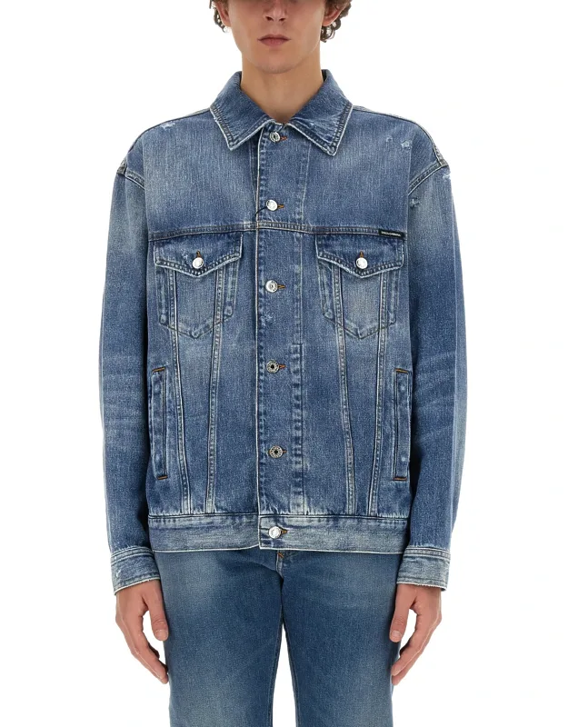 _dolce & Gabbana Denim Shirt 100% Cotton Made In Italy_