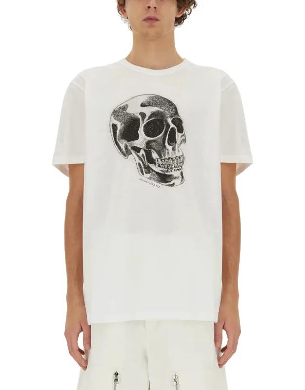 Skull Print T-shirt, Regular Fit, 100% Cotton