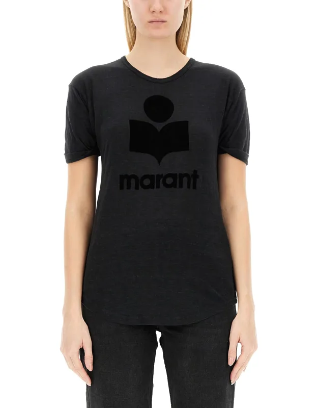 Marant étoile T-shirt Front Logo Print