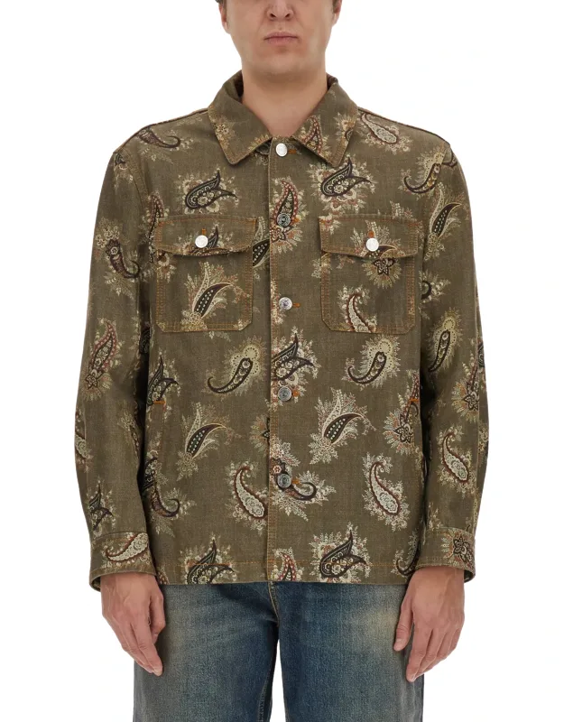 Paisley Print Shirt Oversize Fit Made In Italy