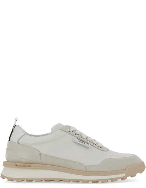 Leather Sneaker With Calf Leather Lining And Rubber Sole