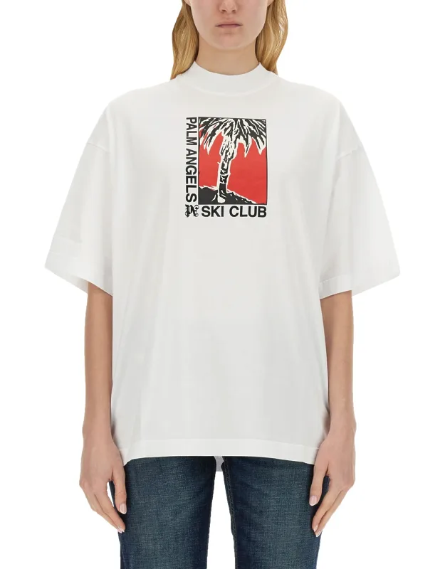 _palm Ski Club T-shirt Relaxed Fit Made In Italy_