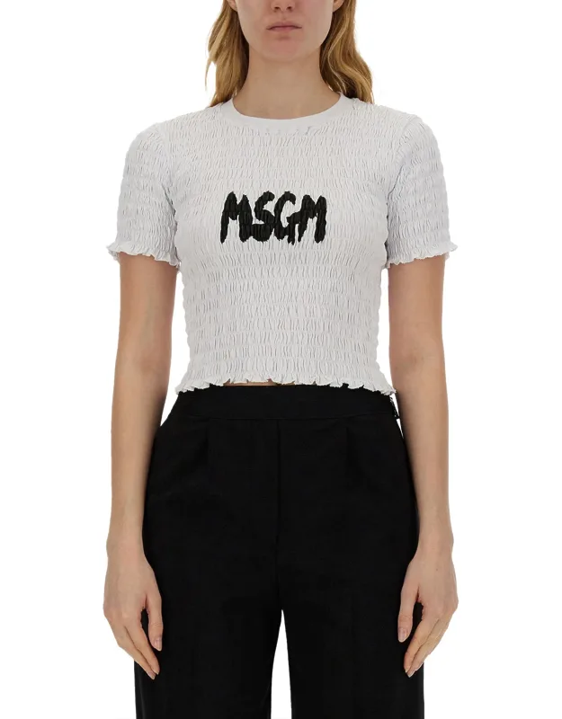 T-shirt With Logo, 100% Cotton, Made In Italy