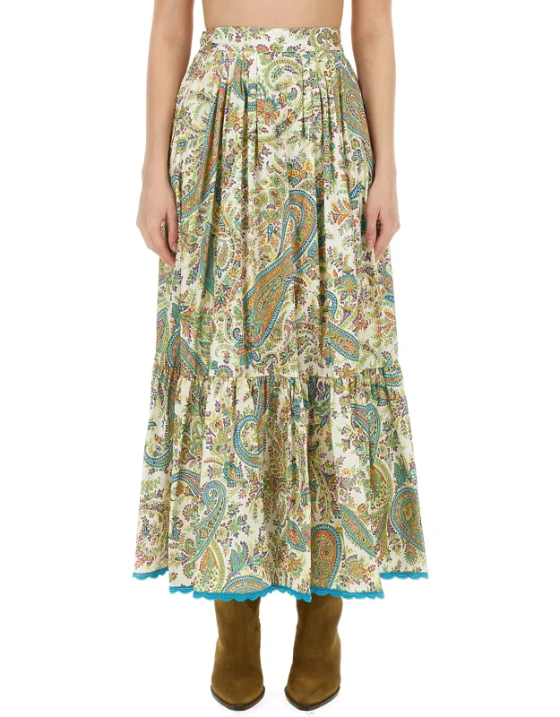 Long Skirt 100% Cotton Made In Italy
