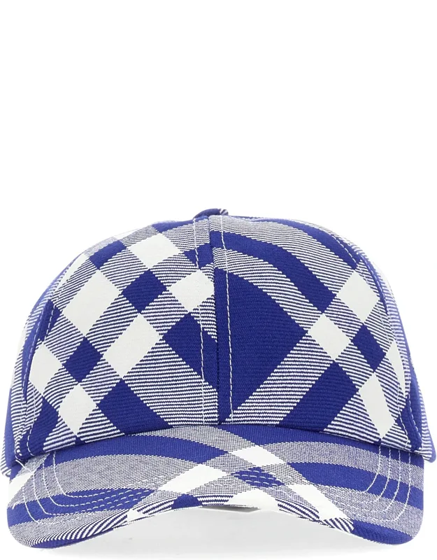Burberry Baseball Cap With Tartan Pattern 67% Polyester, 33% Wool