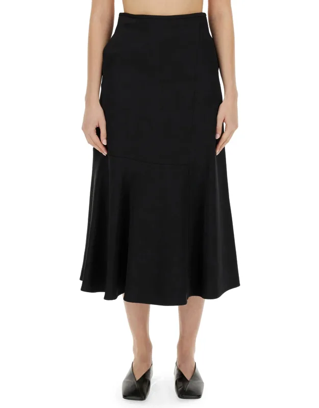 _flared Skirt Regular Fit Made In Italy_